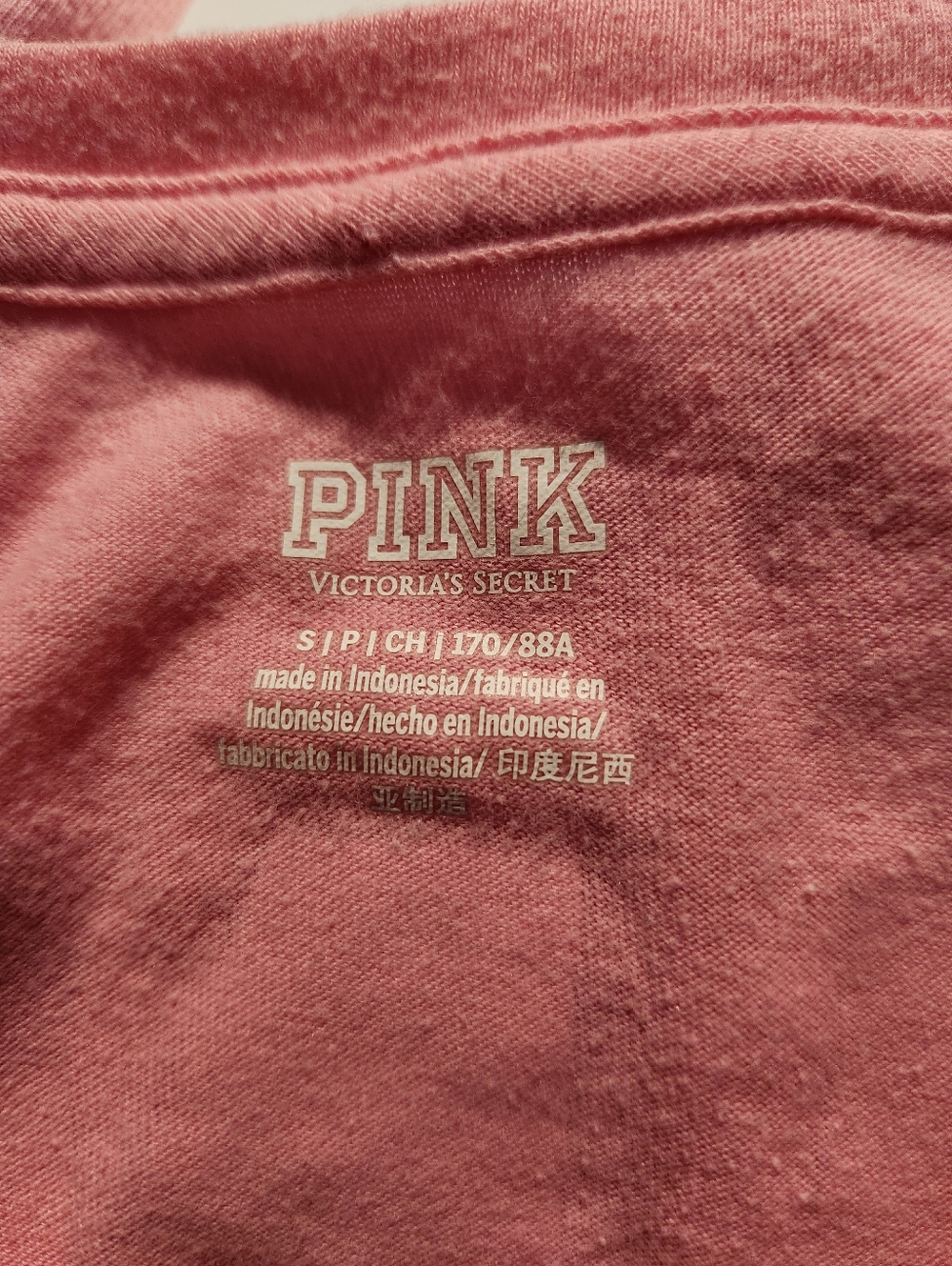 PINK Victoria's Secret Short Sleeve Logo Tee in Pink - Picture 5 of 8